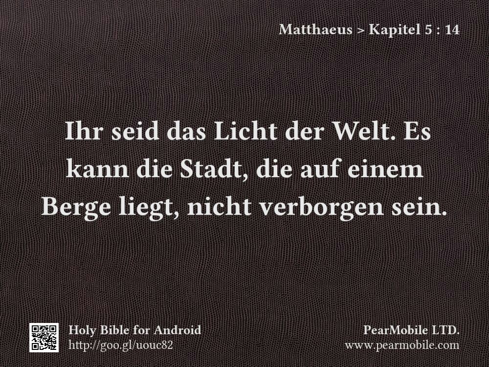 Matthaeus, Kapitel 5:14